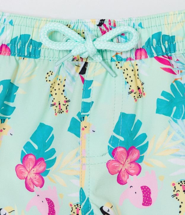 Short Infantil con Estampado de Animalitos - Talle 0 a 18 meses Azul 3