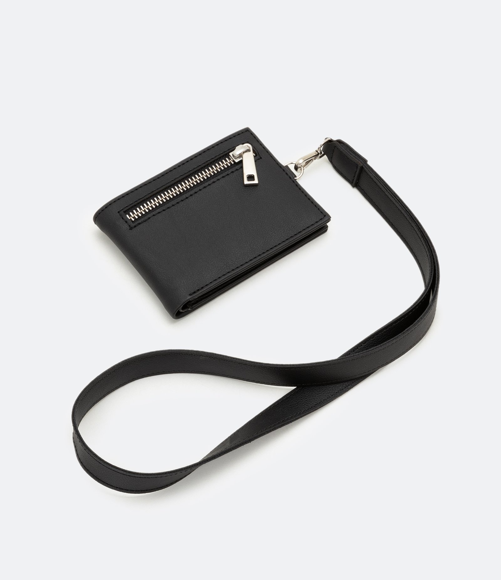 Carteira em Material Sintético com Alça Removível Preto 1