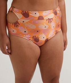 Biquíni Calcinha Hot Pants Estampado com Lateral Vazada Curve & Plus Size