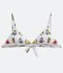 Imagem miniatura do produto Bikini Top Triangulo Fijo Estampado con Flores y Frutas Blanco 5