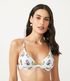 Imagem miniatura do produto Bikini Top Triangulo Fijo Estampado con Flores y Frutas Blanco 1