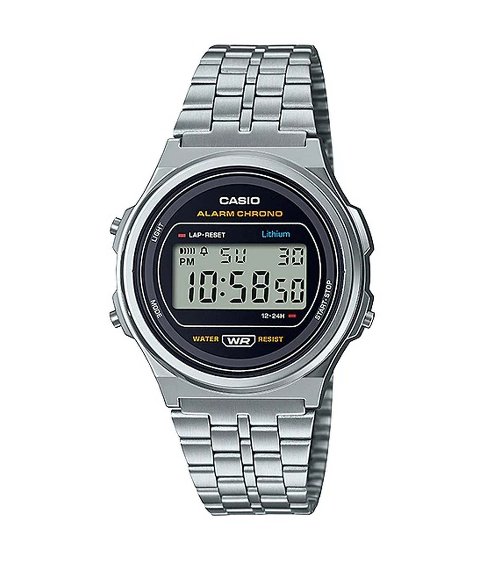 Relógio Casio Unissex Digital A171WE-1ADF Cinza Claro 1
