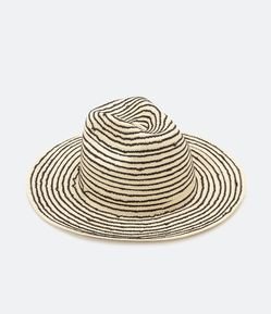 Sombrero de Playa con Ala Média y Rayas