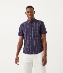 Camisa Comfort em Algodão com Estampa Xadrez