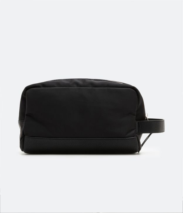 Necessarie Grande con Correa de Mano y Cremallera Negro 3