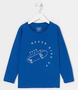 Camiseta Infantil com Estampa de Skate - Tam 5 a 14 anos