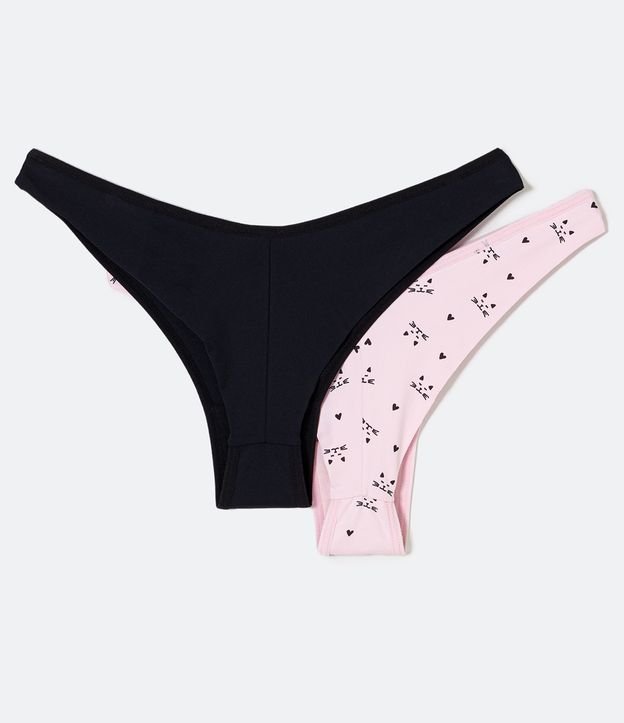 Kit 02 Bombachas Bikini Hilo Doble en Microfibra Multicolores 2
