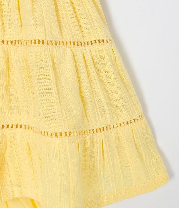 Vestido Infantil Texturizado con Bombacha - Talle 0 a 18 meses Amarillo 5
