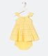 Imagem miniatura do produto Vestido Infantil Texturizado con Bombacha - Talle 0 a 18 meses Amarillo 2