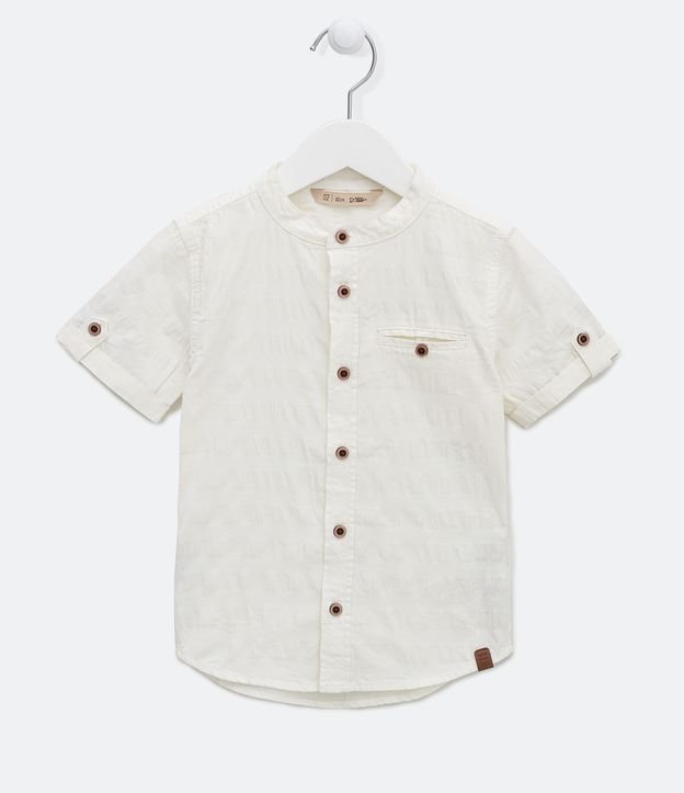 Camisa Infantil Bata con Pequeño Bolsillo - Talle 1 a 4 años Blanco 1