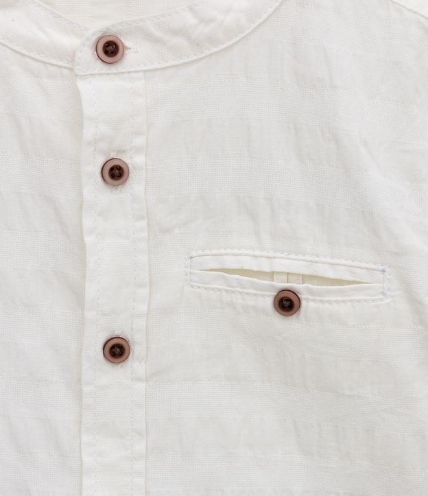 Camisa Infantil Bata con Pequeño Bolsillo - Talle 1 a 4 años Blanco 3