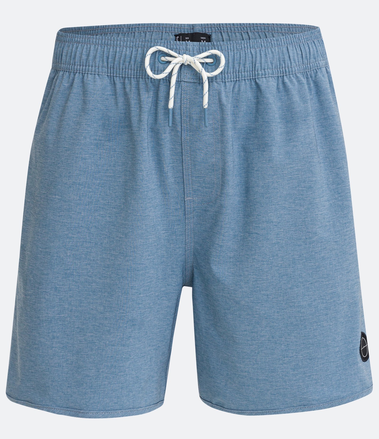 Bermuda de Banho com Cós Elástico e Barra Arredondada Azul claro 6