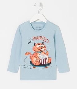 Camiseta Infantil com Estampa do Gato Zé - Tam 1 a 5 anos