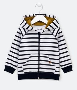 Casaco Infantil em Moletom Listrado - Tam 1 a 5 anos