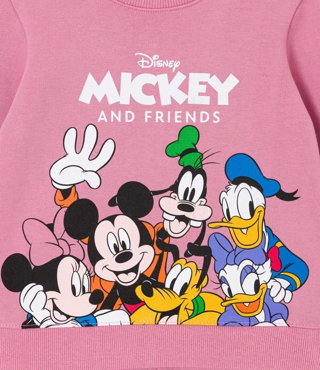 Conjunto Infantil en Algodón con Estampado Mickey y Amigos - Talle 1 a 6 años Rosado 2