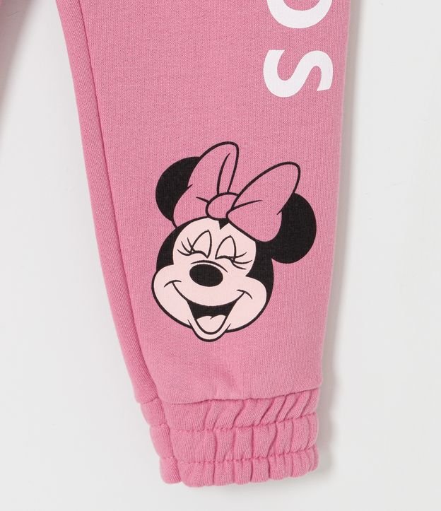 Conjunto Infantil en Algodón con Estampado Mickey y Amigos - Talle 1 a 6 años Rosado 5