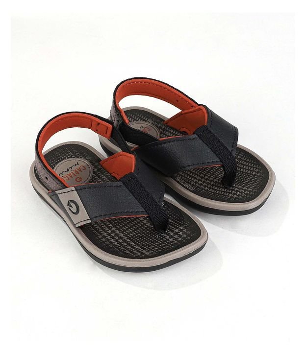 Chinelo Infantil com Estampa Xadrez Pied de Poule - Tam 19 ao 25