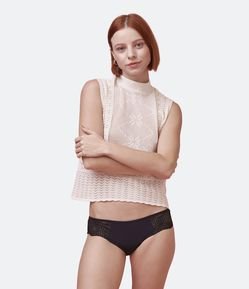 Calcinha Biquíni Absorvente em Poliamida com Renda Pantys