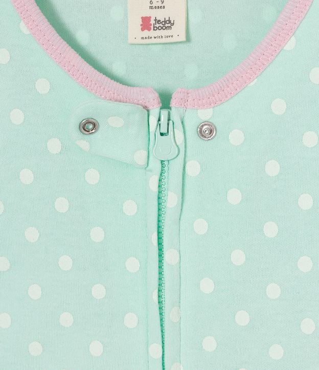 Mono Infantil de Lunares con Estampado de Jaguar - Talle 0 a 18 meses Verde 3