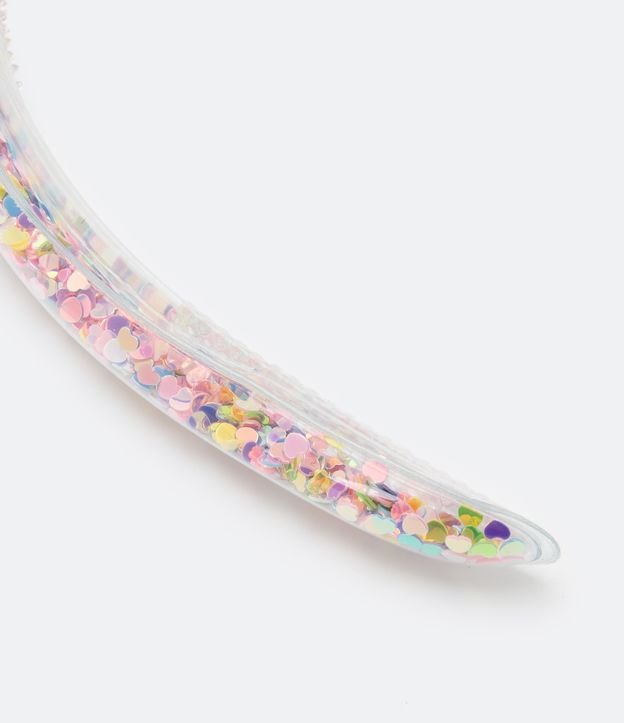 Vincha Infantil Transparente con Corazones Multicolores 2