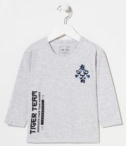 Camiseta Infantil com Estampa Tiger Team - 1 a 5 anos