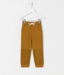 Calça Infantil em Moletom com Recortes Texturizado - Tam 1 a 5 anos