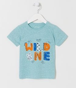 Camiseta Infantil com Estampa Wild One - Tam 1 a 5 anos