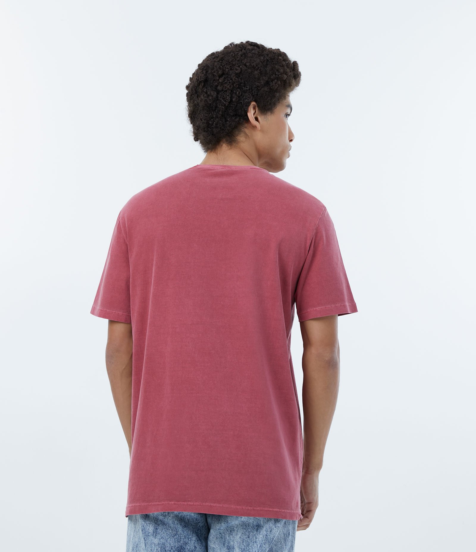 Camiseta em Meia Malha Manga Curta com Lettering Atlanta Vermelho 3