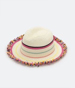 Sombrero de Paja Infantil con Flecos de Colores