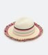 Imagem miniatura do produto Sombrero de Paja Infantil con Flecos de Colores Beige 1