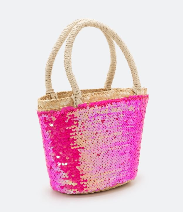 Bolsa de Palha Infantil com Paetês