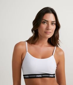 Sutiã Alongado em Modal sem Bojo com Elástico na Barra Puma