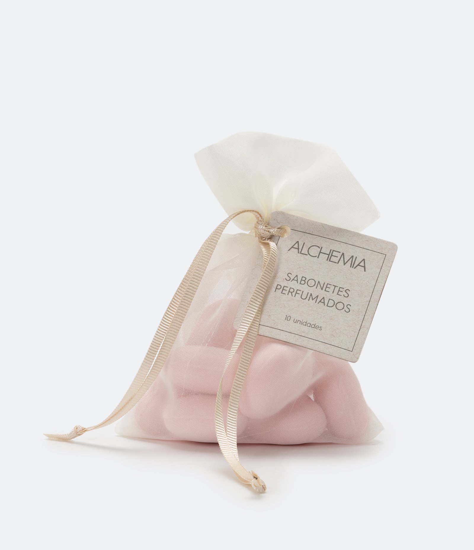Sache de Organza com 10 Sabonetes Coração U 1