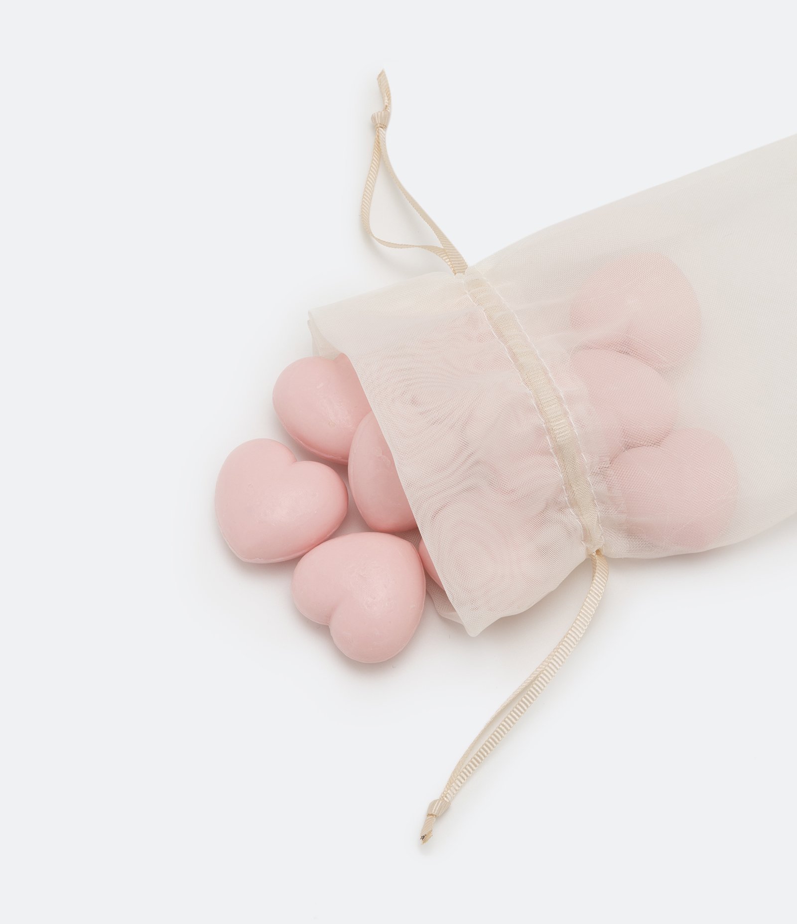 Sache de Organza com 10 Sabonetes Coração U 2