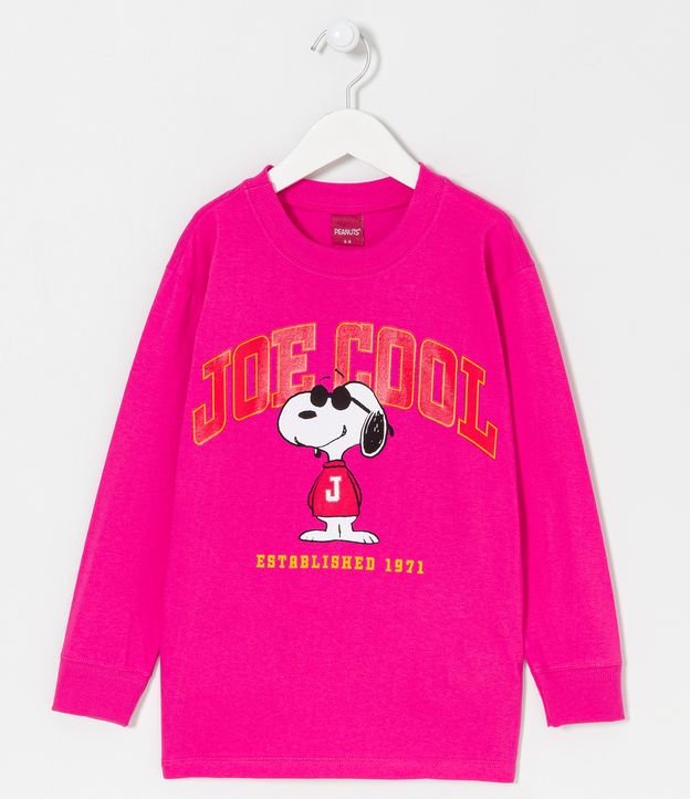 Blusa Infantil con Estampado del Snoopy - Talle 5 a 14 años Rosado 1