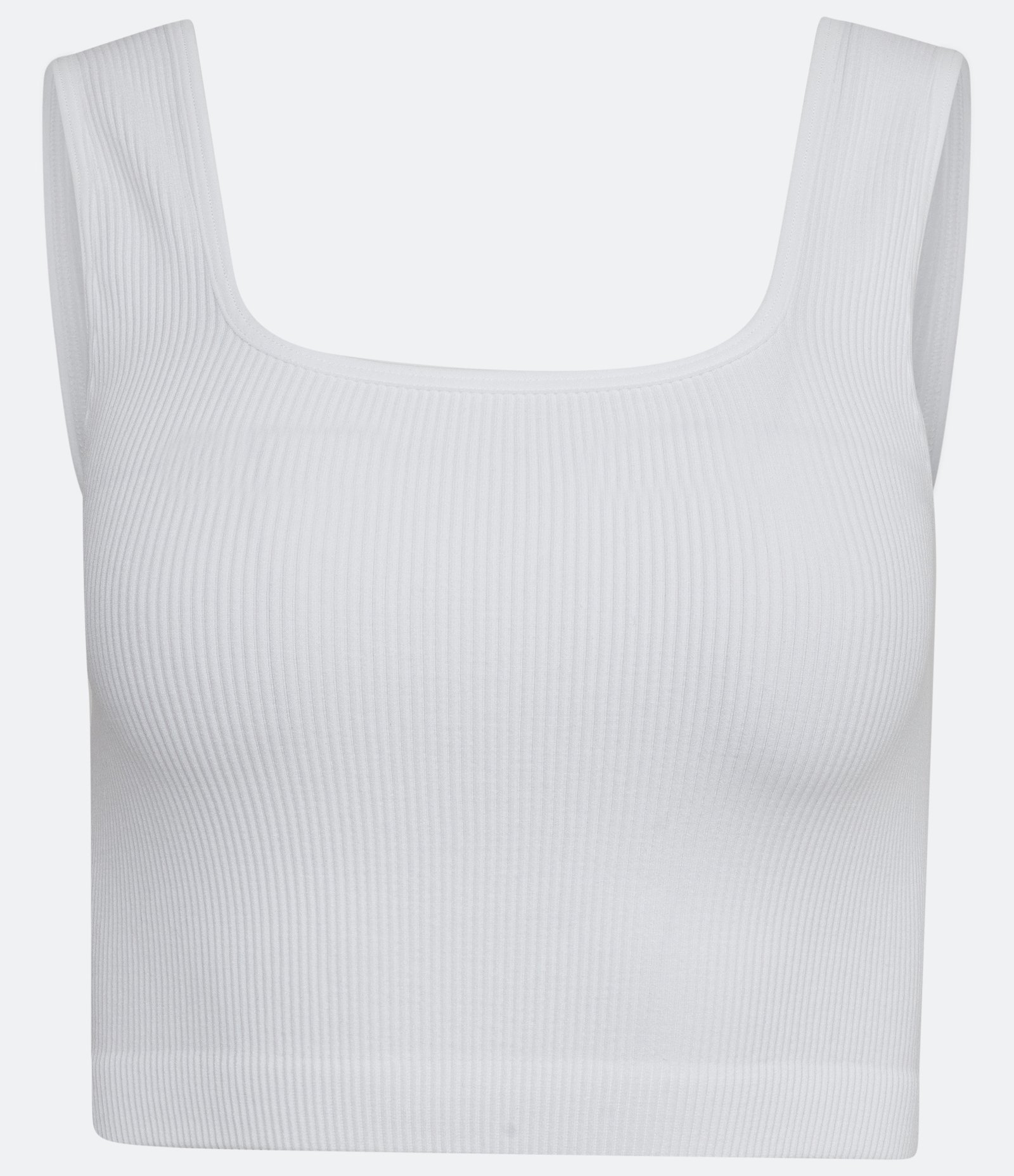 Blusa Regata Cropped Básica em Poliamida Canelada sem Costura 5