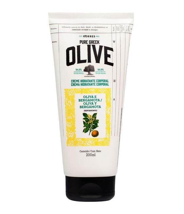 Hidratante Corporal em Creme de Óleo de Oliva e Bergamota Korres