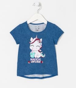 Blusa Infantil com Estampa de Unicórnio - Tam 1 a 5 anos