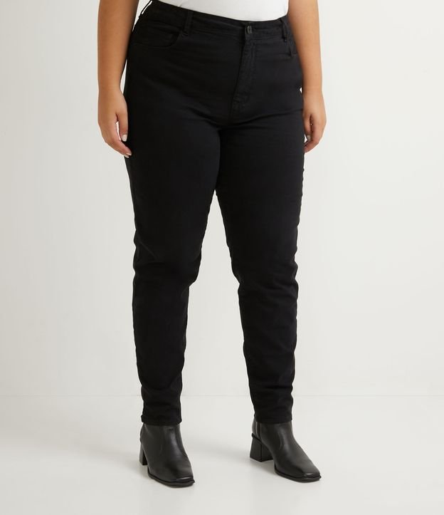Pantalón Skinny en Sarga Curve & Plus Size Negro 5