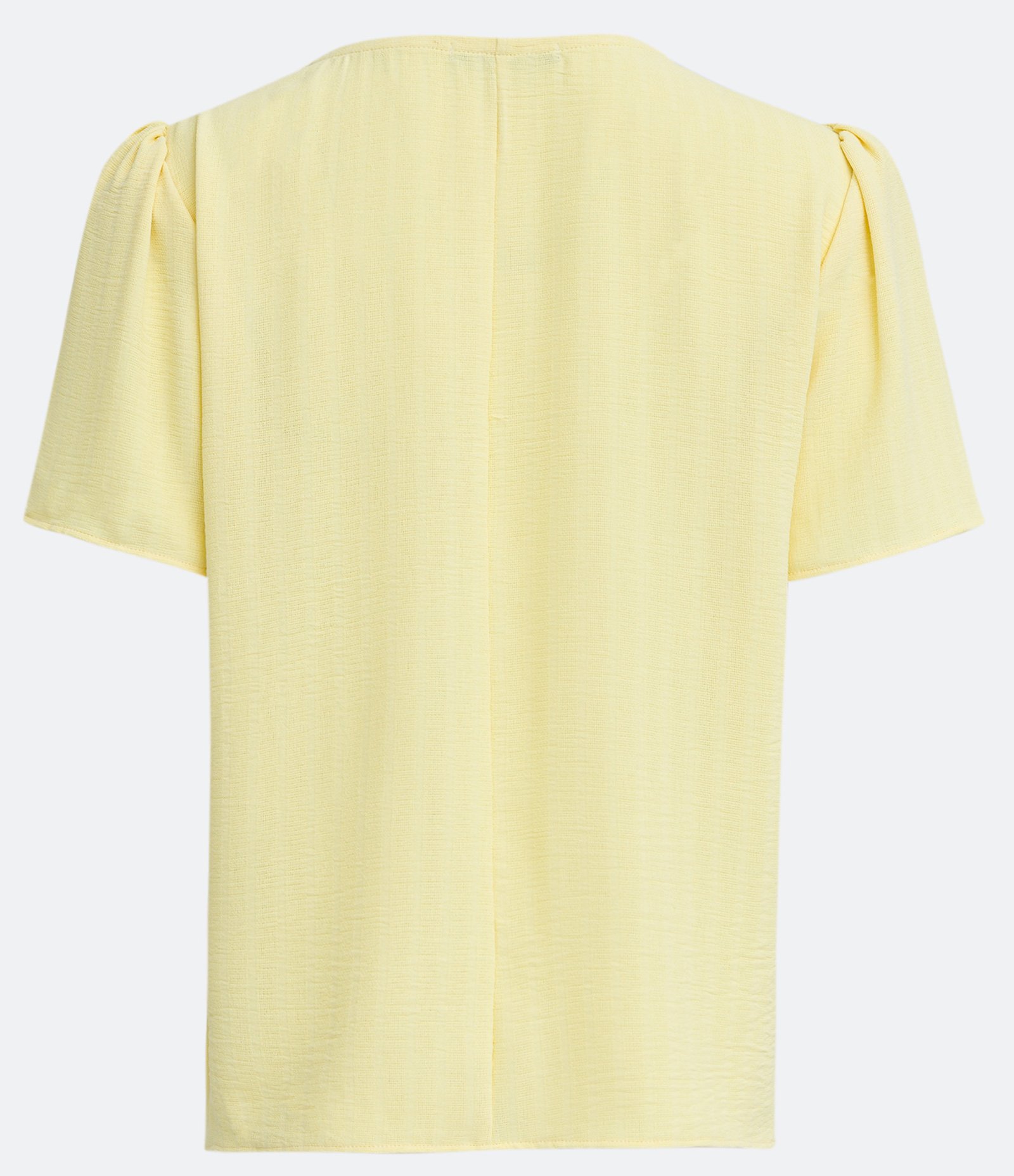 Blusa Texturizada com Manga Bufante e Barra Mullet Amarelo 6