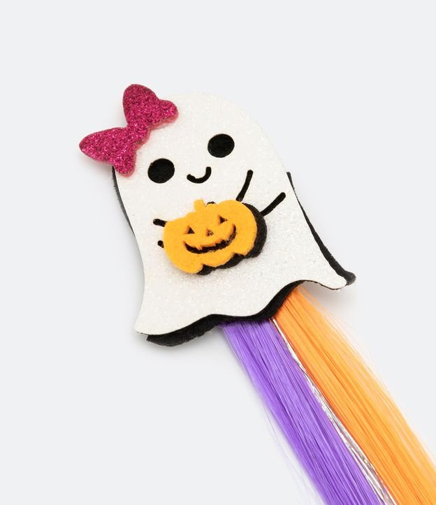 Presilha de Cabelo Infantil com Fantasminha e Mecha Colorida
