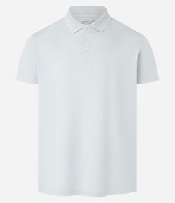 Camisa Polo Regular com Botões na Gola e Manga Curta