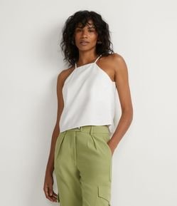 Blusa Regata em Viscose com Abertura nas Costas