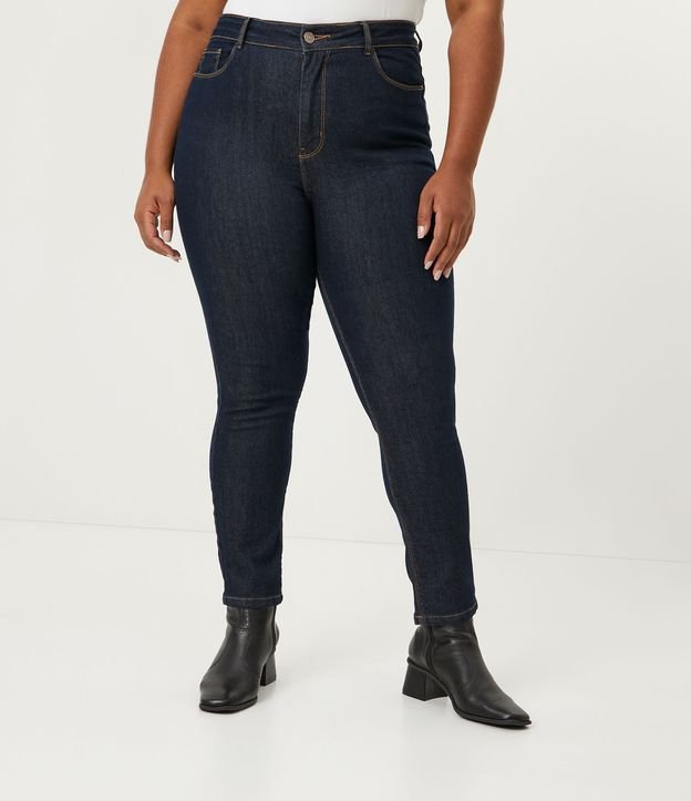 Calça Skinny Jeans Curve & Plus Size - Cor: Azul - Tamanho: 46