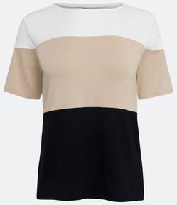 Blusa em Viscose com Bloco de Cor