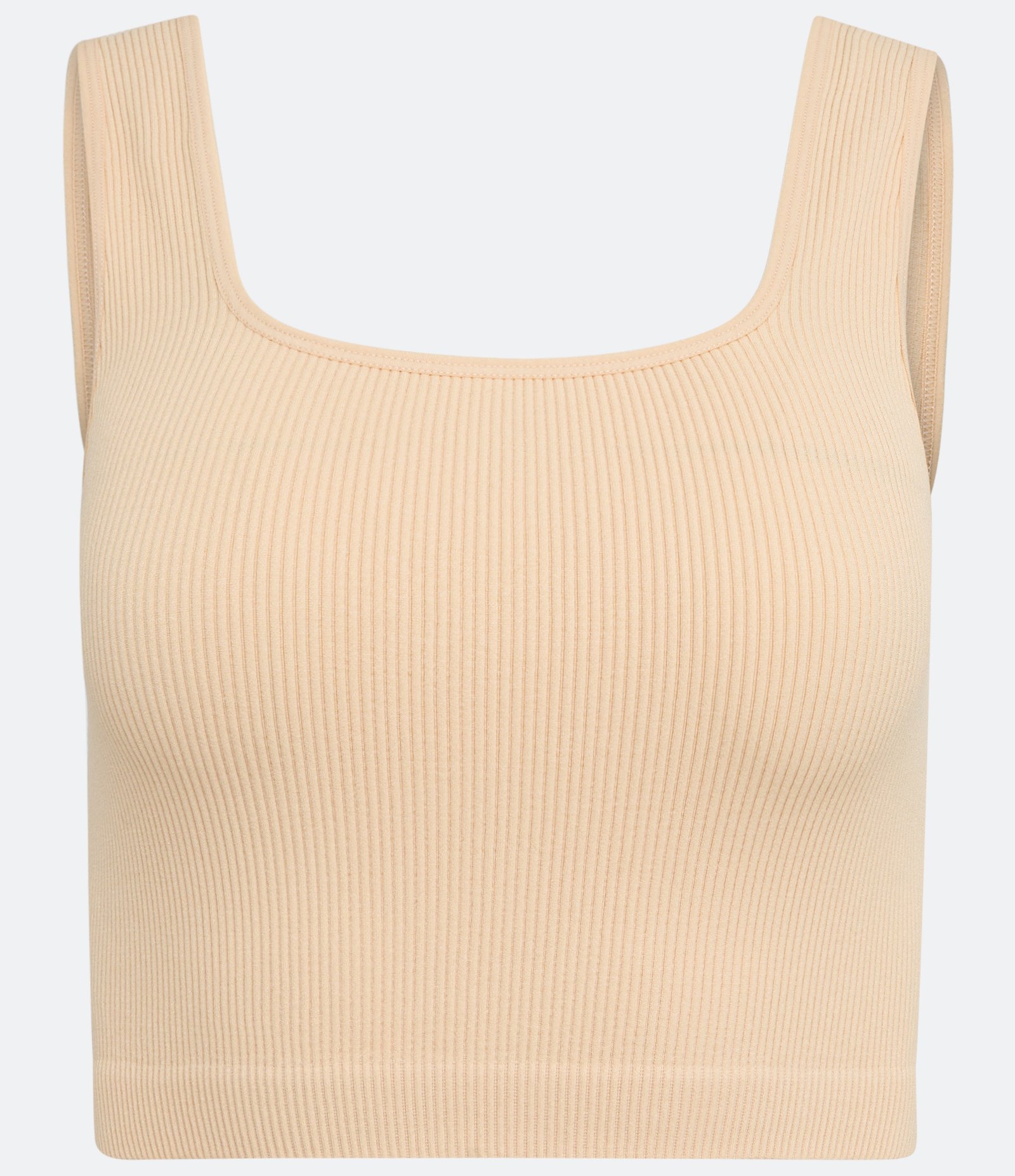 Blusa Regata Cropped Básica em Poliamida Canelada sem Costura 5