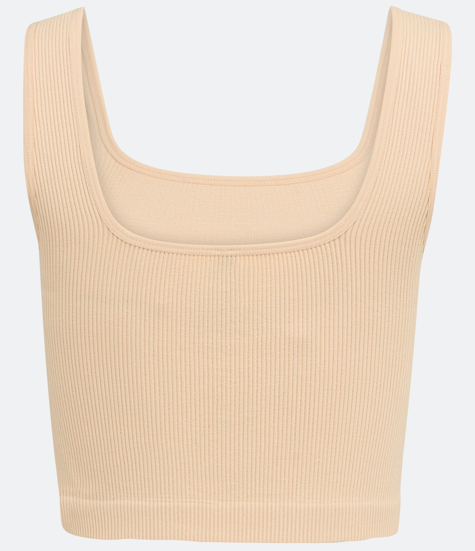 Blusa Regata Cropped Básica em Poliamida Canelada sem Costura 6