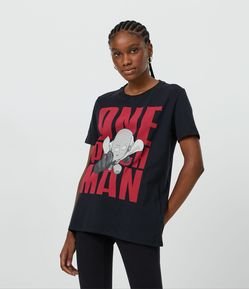 Camiseta em Meia Malha com Estampa One Panch Man