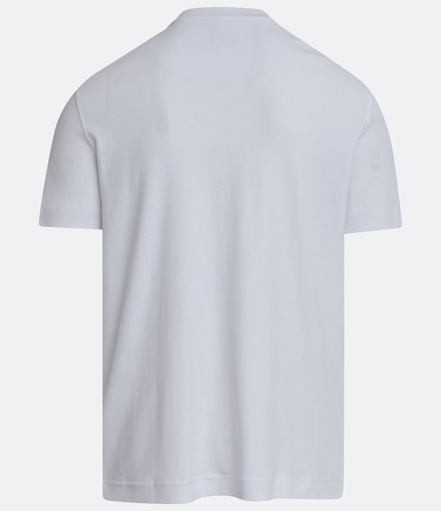 Camiseta Regular em Algodão com Manga Curta Branco 6