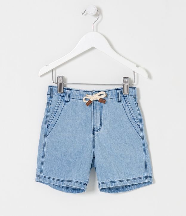 Bermuda Infantil em Jeans com Cordão - Tam 1 a 5 anos
